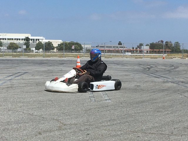 Jonny in go-kart 